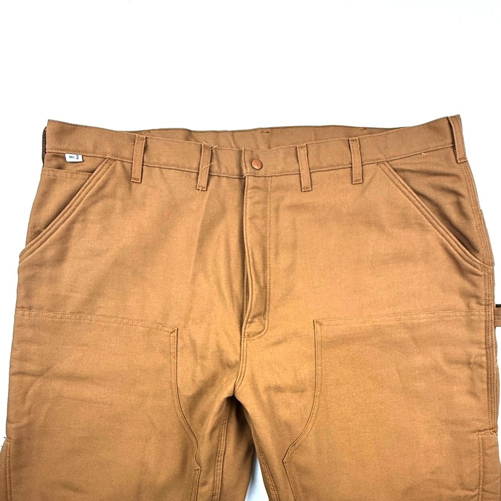Carhartt Double Knee‎ Pants Mens 46x32 Brown Quilt Lined Insulated Work